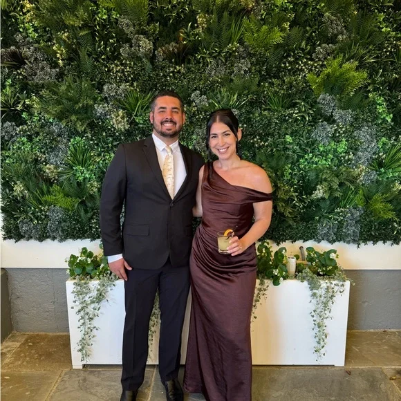 Meshki One Shoulder Dress in Deep Brown - Picture 7 of 7